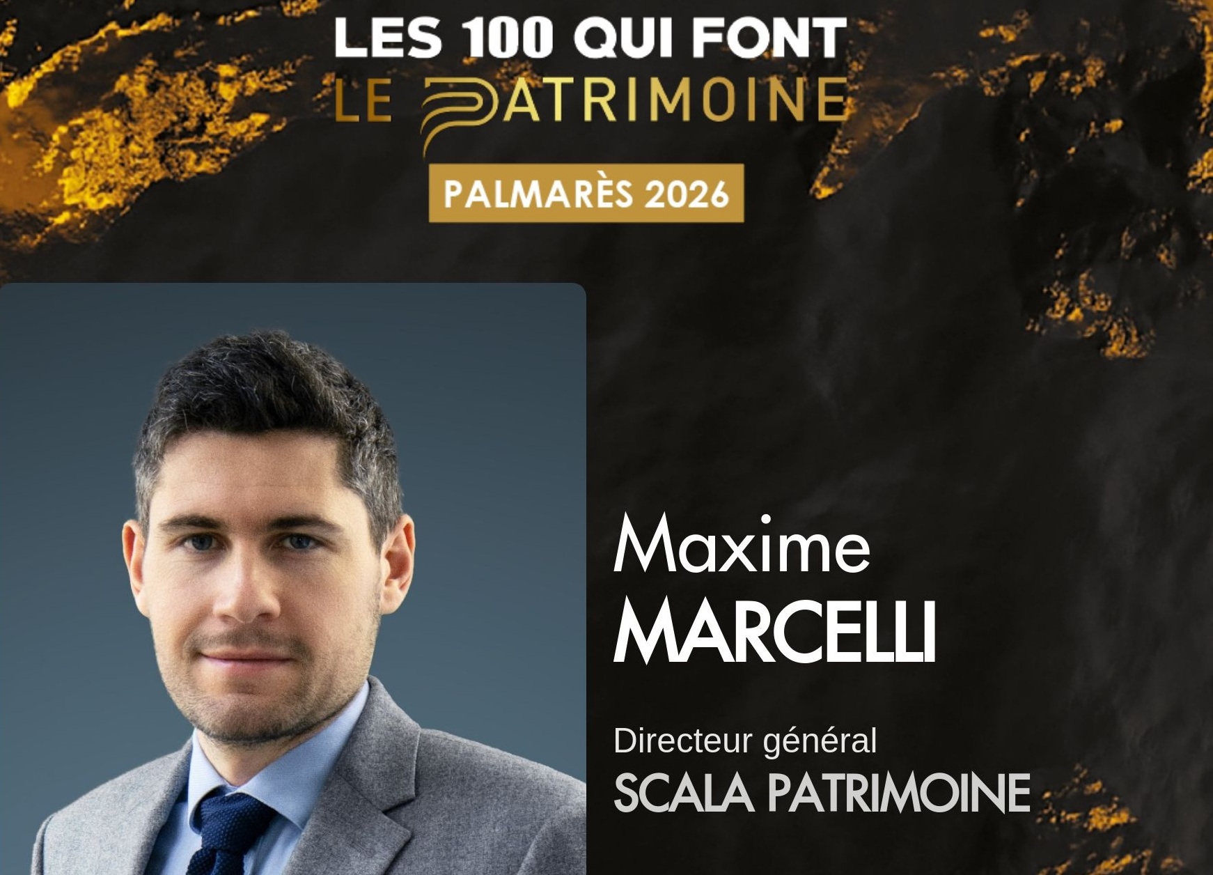 Maxime Marcelli, Scala Patrimoine, les 100 qui font le Patrimoine 2026